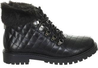 Guess Enkellaarsjes - Dames - Winterlaarzen - Zwart - 35 EU - Leer - Schoenen