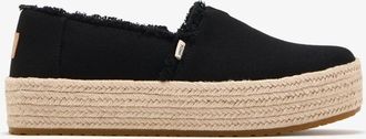 Toms Womens Toms Valencia 10021914 Espadrilles Black Slip On Shoes GAL1959