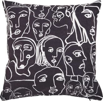 done. Dekokissen »Velour Print Black Crowd« Beidseitig bedruckte Kissenhüle ohne Füllung, 1 Stück