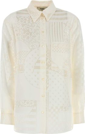 Fendi White Viscose Blend Shirt