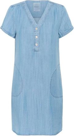 Part Two Lichtblauwe Denim Jurk met V-hals - Dames - Korte kleedjes - Blauw - 2XS - Denim - Kleedjes