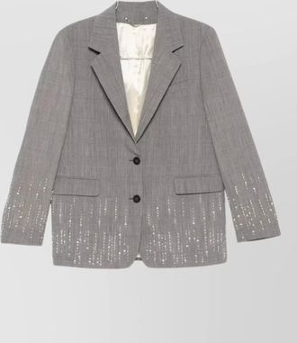 Golden Goose wool single breasted jacket check pattern