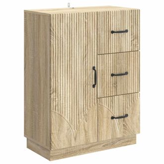 vidaXL Aparador Roble Sonoma 66 X 34,5 X 87 Cm Madera De Ingenier&iacute;a Vidaxl
