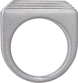 Rick Owens Anello Etched Beveled - Heren - Ringen - Grijs - M - Accessoires