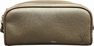 Louis Vuitton Brown Leather Clutch Bag (Pre-Owned)