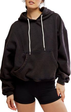 Free People FP Movement Final Call Fleece Hoodie in Black at Nordstrom, Size X-Small