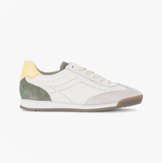 Gabor Novice Womens Court Trainers White Leather - Size UK 8
