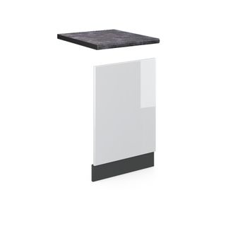 Vicco Panel Frontal R-line, Blanco Alto Brillo, 45 Cm, Et Antracita