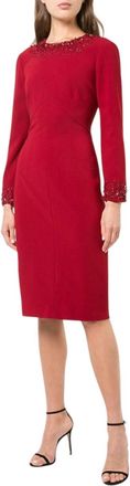 Sachin & Babi Ahluwalia Brice Beaded Sequin Sheath Dress In Red