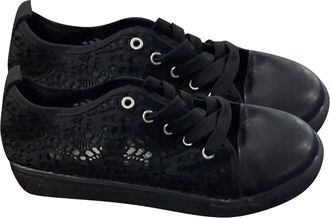 Generic Sports Shoes for Women Hollow Out Mesh Flat Trainer Lace Up Shoes Lightweight Round Toe Casual Shoe Breathable Tennis Sneaker Low Top Trainers Solid C