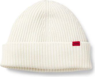 HUGO BOSS Virgin-wool beanie with logo label
