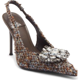 Jeffrey Campbell Regards Slingback Pump in Grey Multi Tweed at Nordstrom Rack, Size 7
