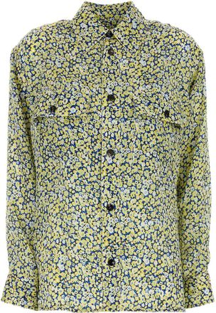 Bottega Veneta Womens Printed Silk Shirt - Yellow - Size EU 36 (Womens)