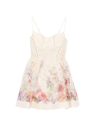 Zimmermann Alchemy Linen And Silk Mini Dress
