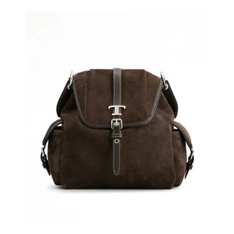 Tod's Rugzak in Suede Mini - Dames - Tassen - Bruin - Maat: ONE Size Su&egrave;de
