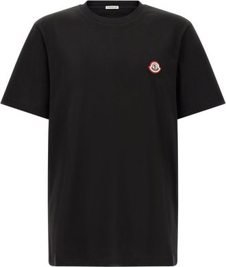 Moncler Black Logo Crew Neck T-Shirt
