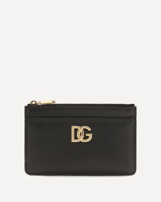 Dolce & Gabbana Leather Card Holder with logo Female UNI