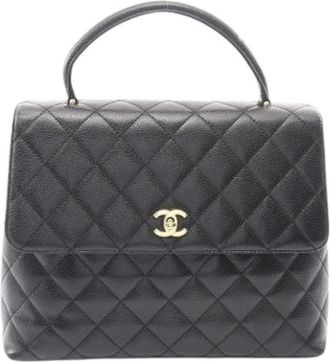 Chanel Pre-owned Vintage Handbag - Dames - Vintage Handtas - Zwart - ONE Size - Leer - Vintage