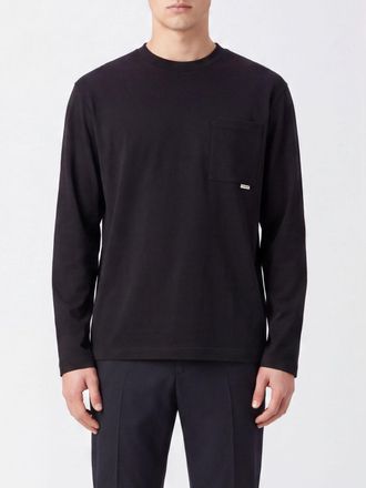 Jil Sander Long-Sleeved Cotton T-shirt with Patch Pocket