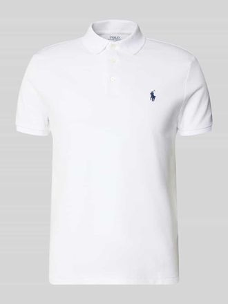 Polo Ralph Lauren Slim Fit Poloshirt aus Baumwoll-Mix in Weiss, Gr&ouml;&szlig;e XXL