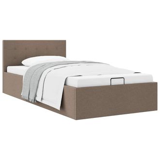 vidaXL Cama Canap&eacute; Hidr&aacute;ulica De Almacenaje Sin Colch&oacute;n Taupe 90x200cm Vidaxl