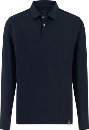 Boggi Milano appliqu&eacute;d piqu&eacute; polo shirt - men - Cotton/Polyester/Elastane - M - Blue