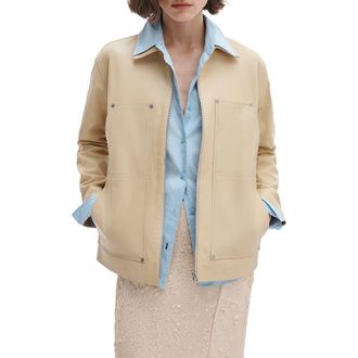 Rag & Bone Sid Leather Jacket in Pale Yellow at Nordstrom, Size X-Small