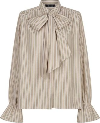 Ibana Bini Blouse - Dames - Blouses & Shirts - Beige - Maat: M Katoen