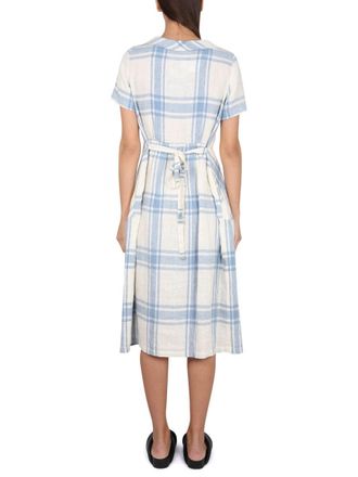 Aspesi Adjustable Drawstring Midi Dress - Blue