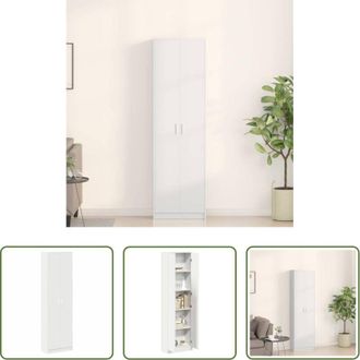 vidaXL vidaXL Armadio con porte - Guardaroba con porta Bianco 55 x 25 x 189 cm Legno multistrato