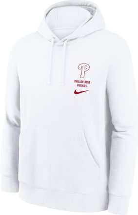 Nike Philadelphia Phillies Minimal Club Nike Mens MLB Pullover Hoodie in White | NKDK10APP-RZV