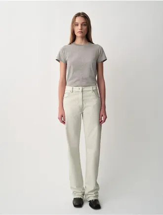 Calvin Klein Womens 02 Straight Jeans - White - 26W x 32L