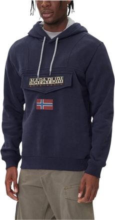 Napapijri Hoodies - Heren - Hoodies - Blauw - S - Hoodies & sweatvesten