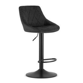 OEM Taburete Kast - Terciopelo Negro / Base Negra