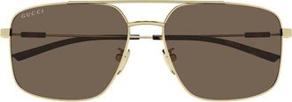 Gucci Sunglasses Gg2096 Sa 004 Gold/Brown Men
