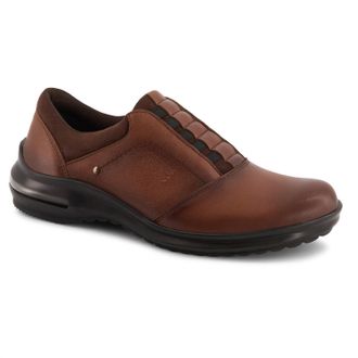 Andrea Womens Comfort Leather Oxfords Shoes In Brown