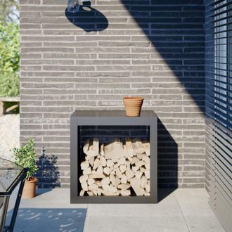 vidaXL Le&ntilde;ero De Acero Gris Antracita 60x40x60 Cm Vidaxl