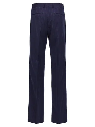 Givenchy Pinstripe Wool Trousers - Navy