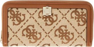 Guess Accessoires, Dames, Beige, ONE Size, Leer, Compagnon Audrey Grand Monogramme