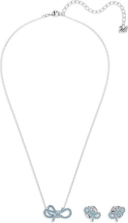 Swarovski Collana Lifelong Bow con cristalli - Argento