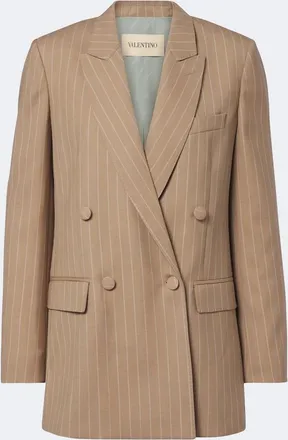 Valentino Pinstripe virgin wool double-breasted blazer