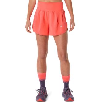 Asics Laufshorts ASICS ROAD 3.5IN SHORT, Damen, Gr. XL (46/48), N-Gr, coral reef, Obermaterial: 100% Polyester, Hosen Laufshorts