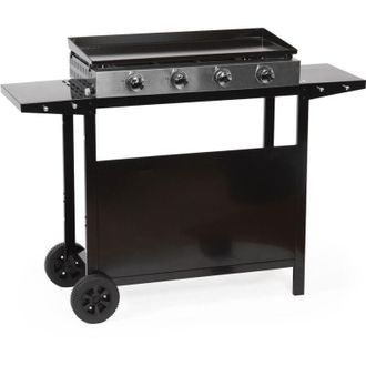 Happy Garden Plancha De Gas M&eacute;rida 4 Quemadores 8kw + Carrito