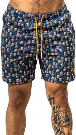 Maceoo Swim Marthyr Print Swim Trunks in Black at Nordstrom, Size 4