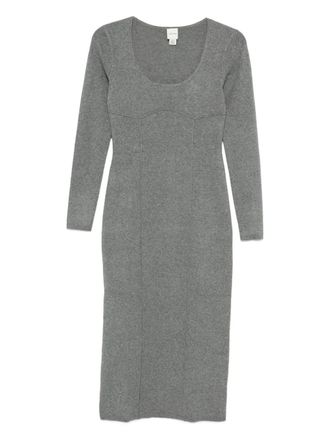 Calvin Klein Abito midi a maniche lunghe - Grigio
