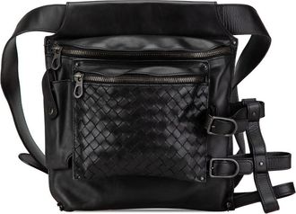 Bottega Veneta Pre-owned Bottega Veneta Nappa Intrecciato Utility Belt Bag 121604 V651 1000