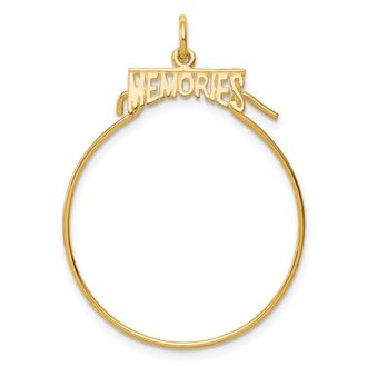 Diamond2Deal 10k Yellow Gold MEMORIES Charm Holder