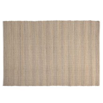 Macabane Alfombra rectangular de 300x400cm de yute y algod&oacute;n, beige/negro