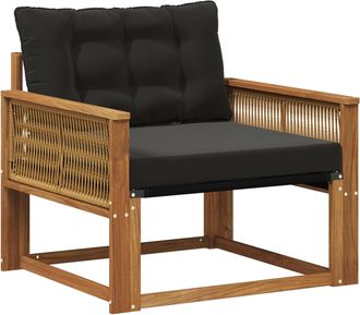 vidaXL Madera Maciza De Acacia Y Textileno Vidaxl