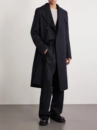 Rick Owens Drella Double-Breasted Wool Coat